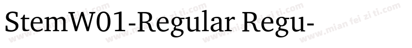 StemW01-Regular Regu字体转换